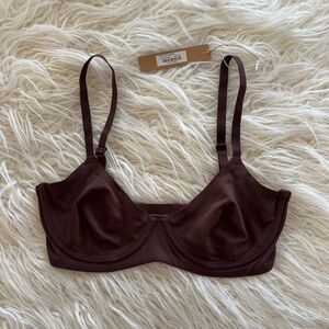 Skims Fits Everybody Unlined Demi Bra Cocoa Size 30D